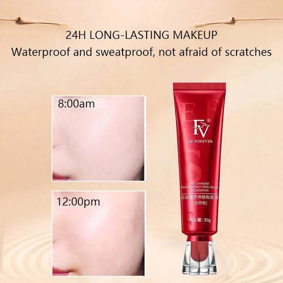 Red Diamond Fv Foundation, Oil Absorb Liquid Foundation | Best Tube Foundation 30g